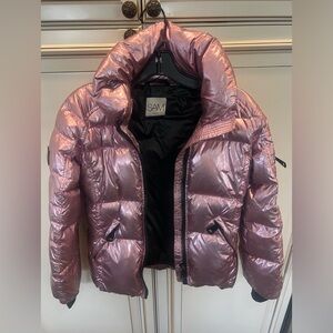 SAM. Girls Pink puffer jacket. Size 12
